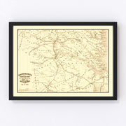 Richmond Vintage Map 1862