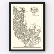 Richmond Vintage Map 1864