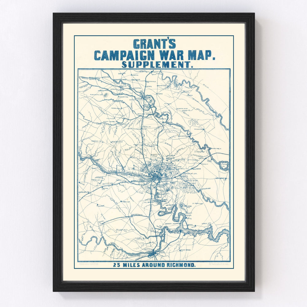 Nashville Battlefields Vintage Map 1866