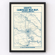 Nashville Battlefields Vintage Map 1866