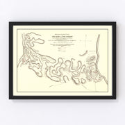 Fort Henry Vintage Map 1875