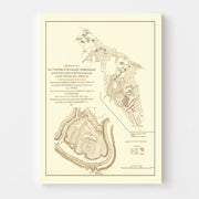 Vintage Logan's Cross Roads Battlefield Map 1877