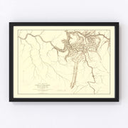 Gauley Bridge Vintage Map 1879