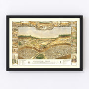 Andersonville Prison Vintage Map 1885