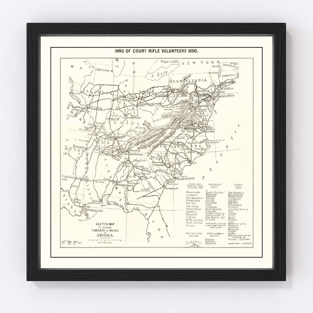 Sumter Vintage Map 1890