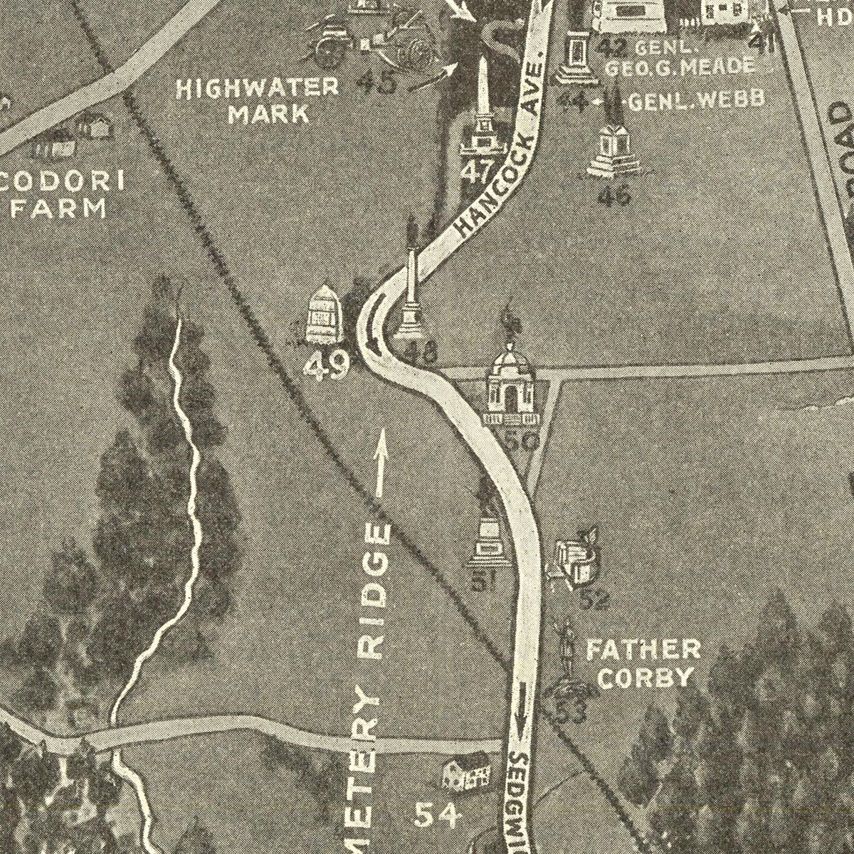 Restored historic details from the 1936 region map of County