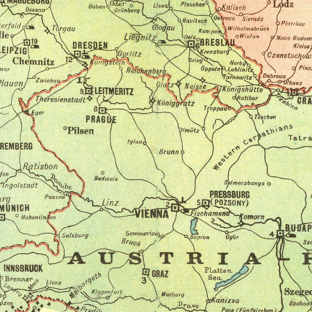 Restored historic details from the 1914 continent map of County