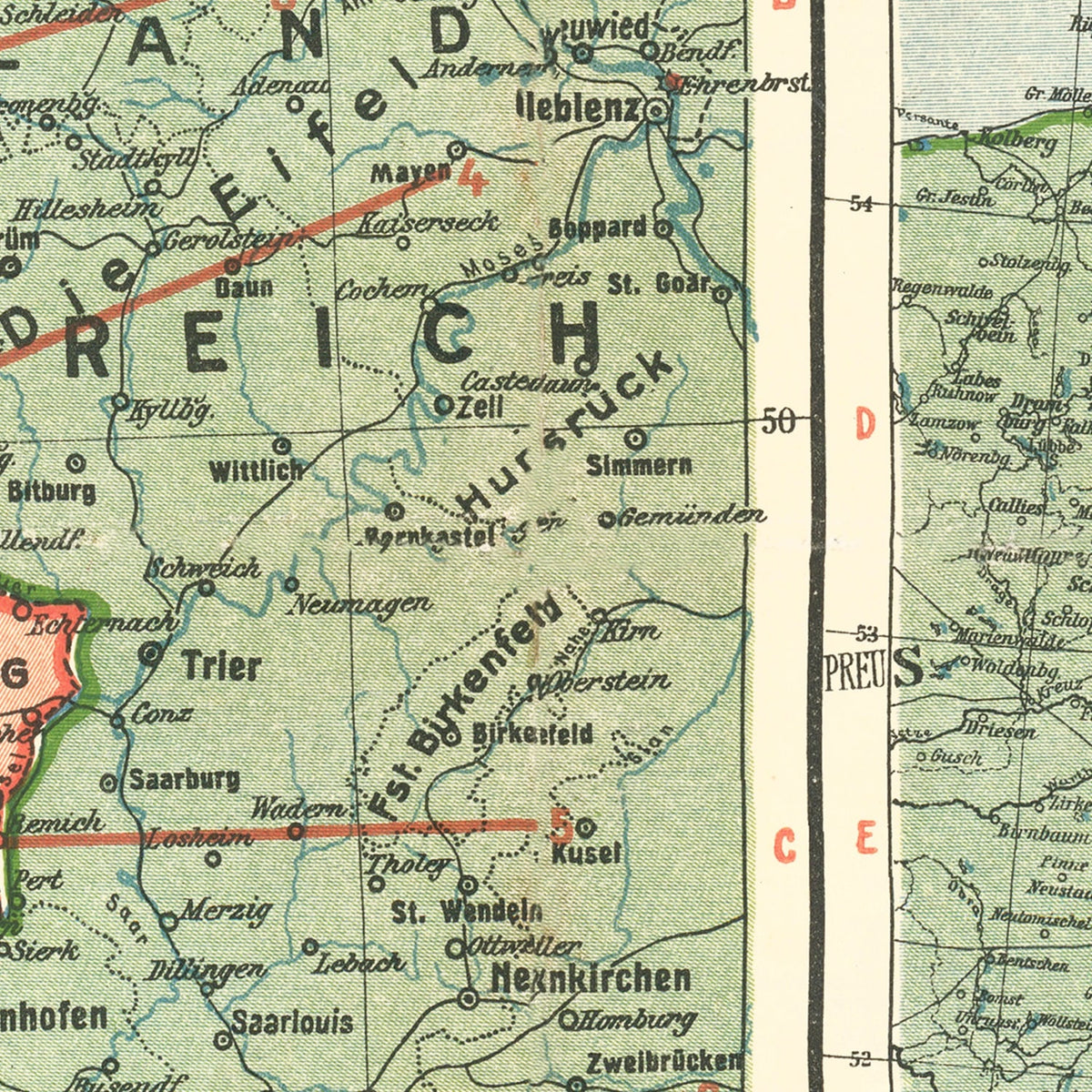 Restored historic details from the 1915 region map of County