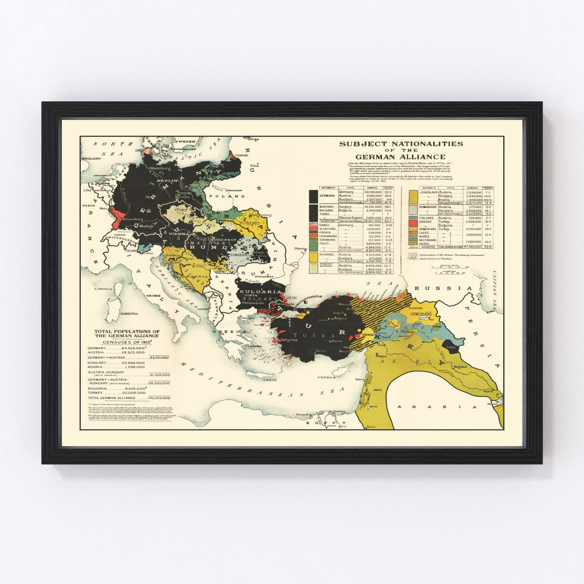 Germany Vintage Map 1916