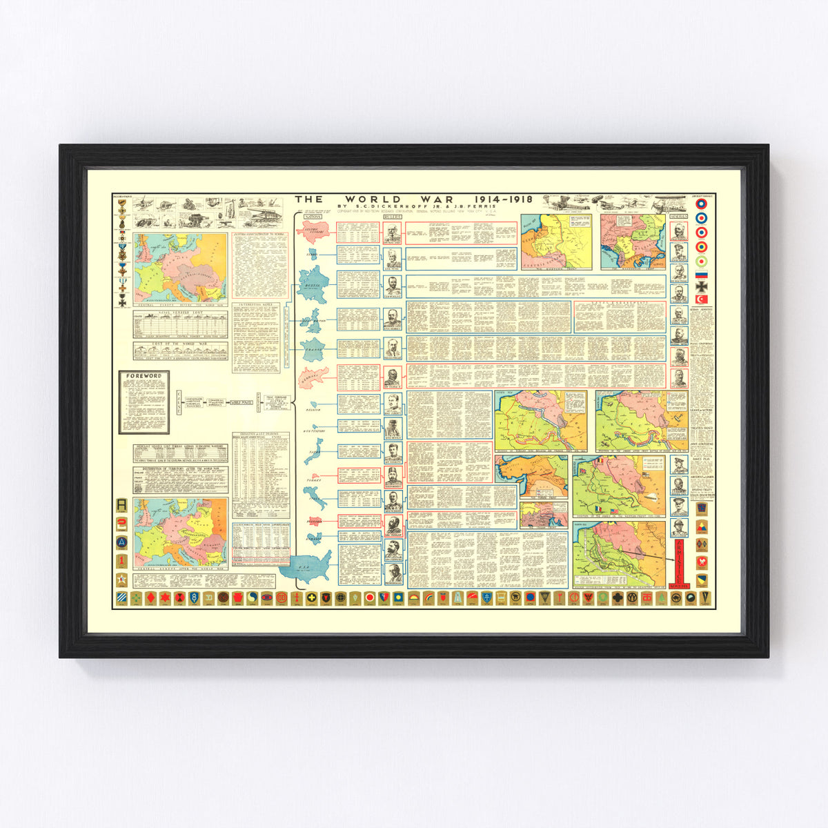 Europe Vintage Map 1928