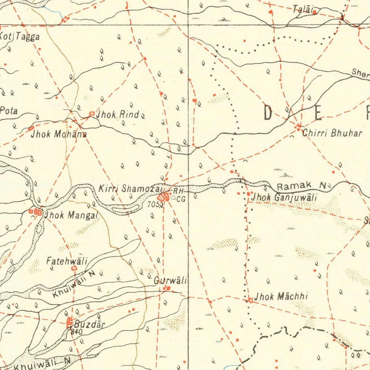 Restored historic details from the 1932 region map of County