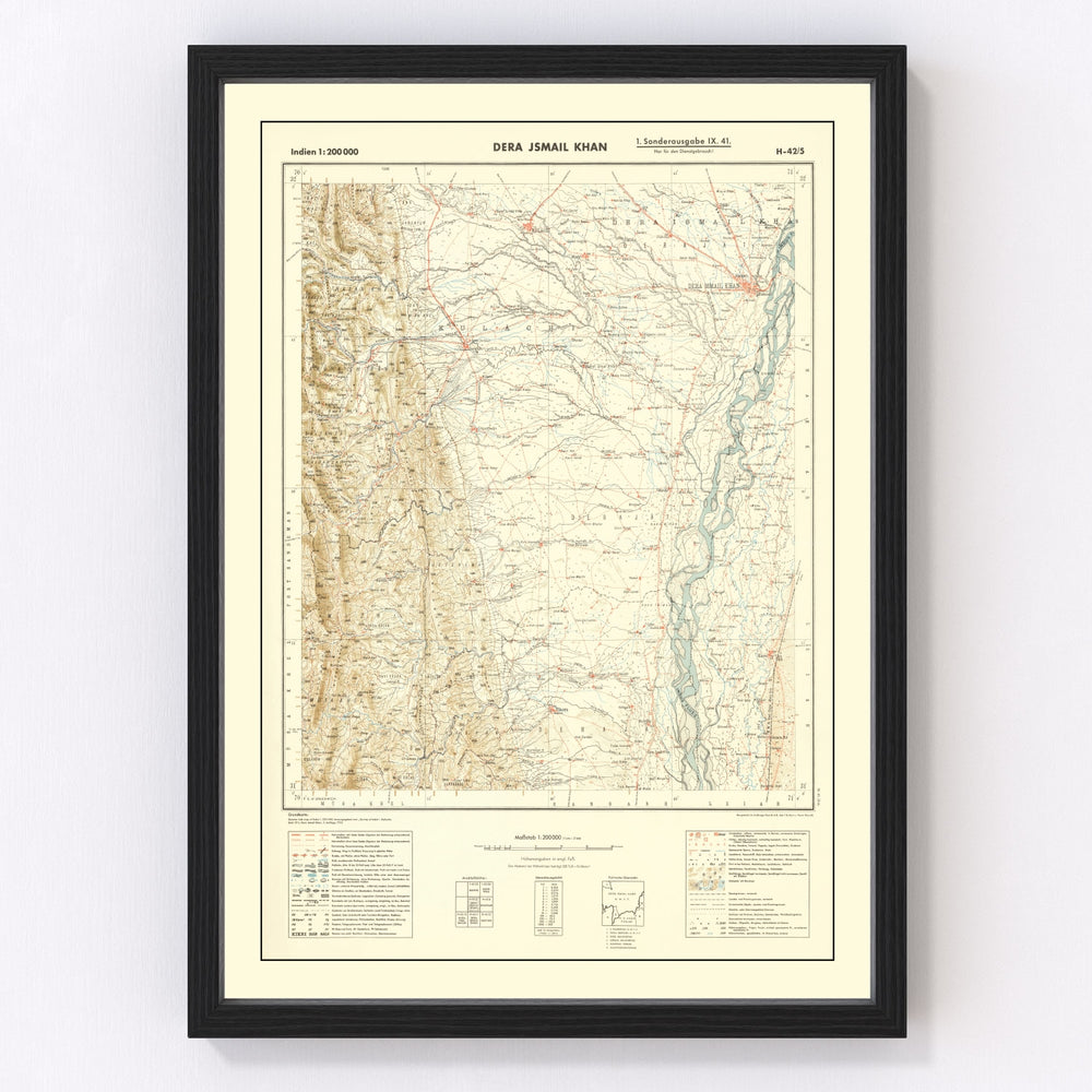 India Vintage Map 1932