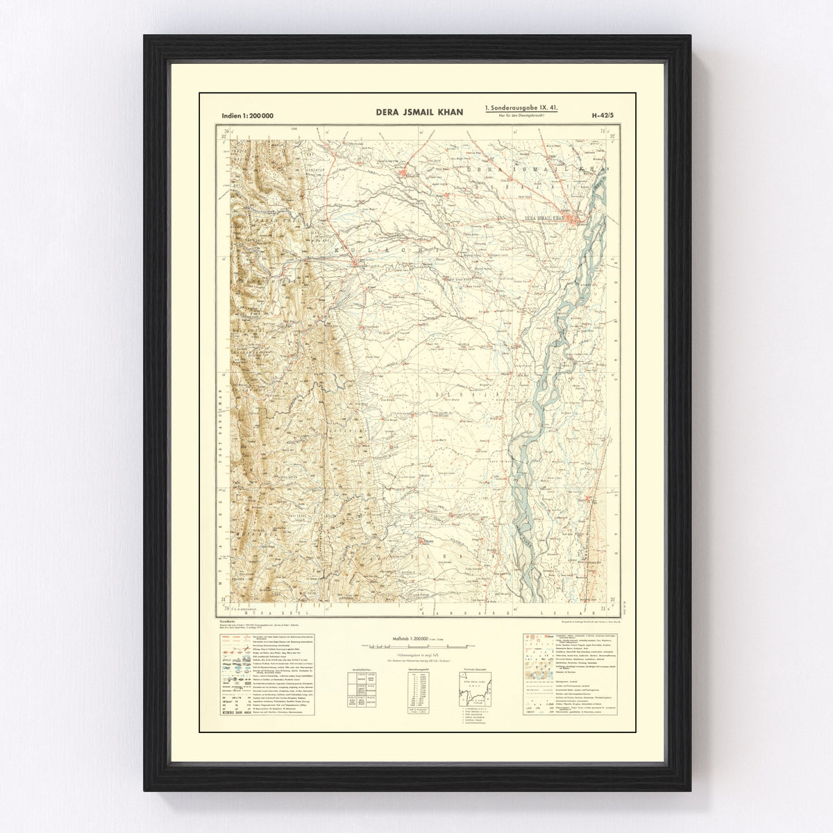 India Vintage Map 1932