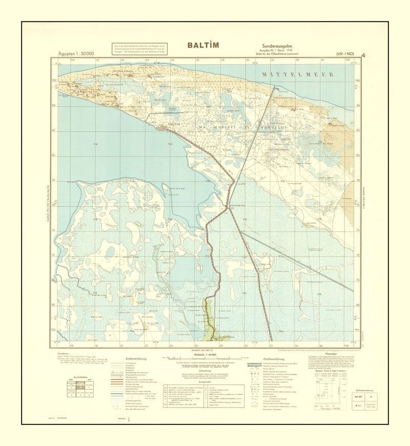 Size comparison using Vintage World War II Egypt Map 1934