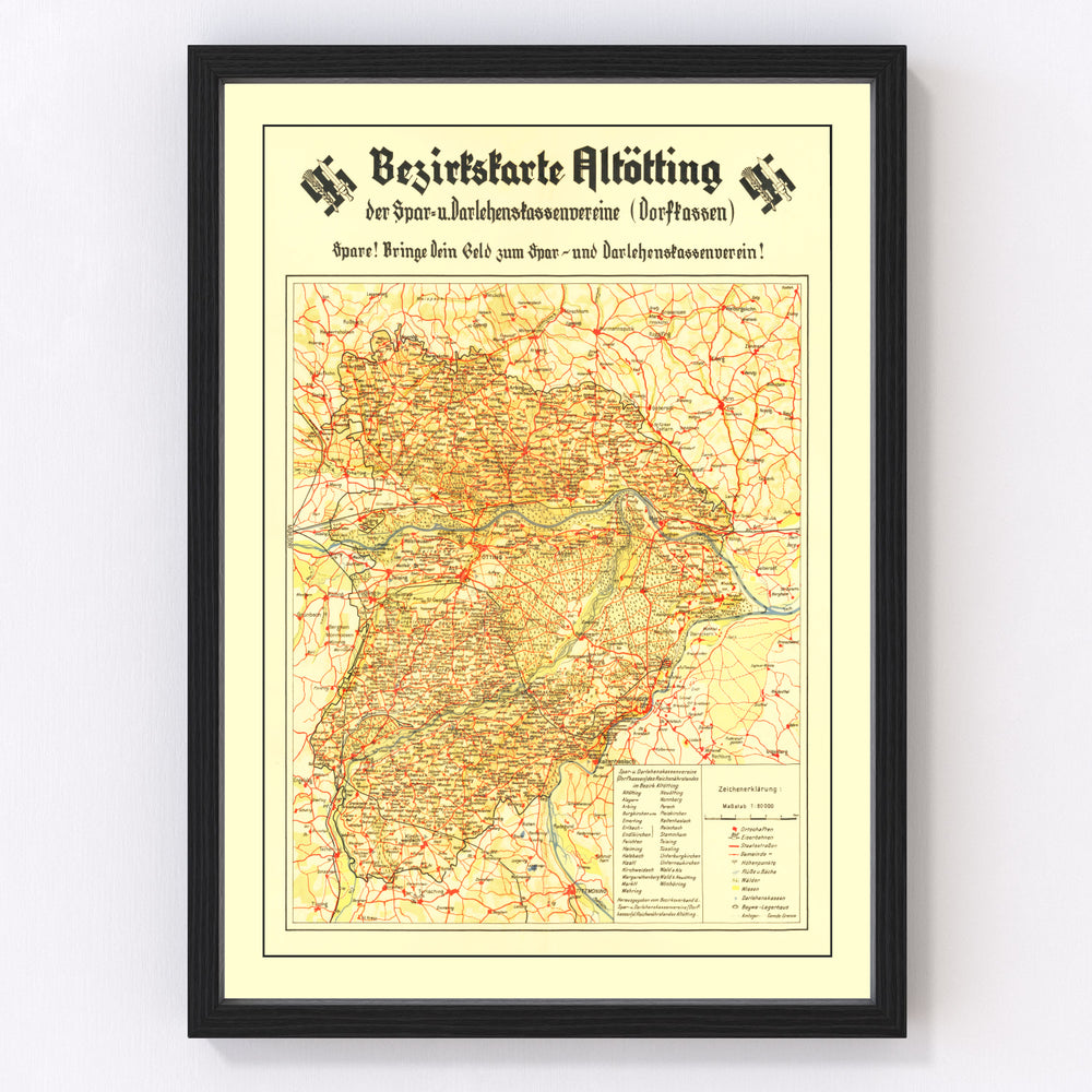 Germany Vintage Map 1934