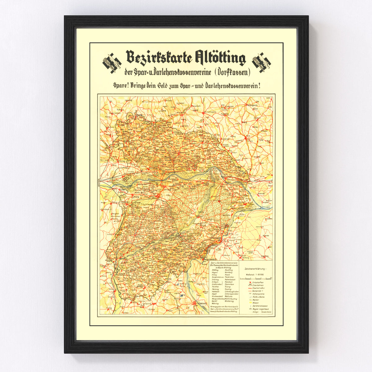 Germany Vintage Map 1934