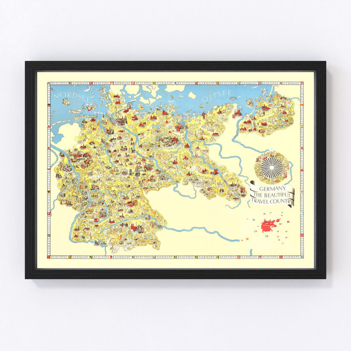 Germany Vintage Map 1935