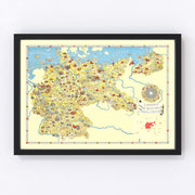 Germany Vintage Map 1935