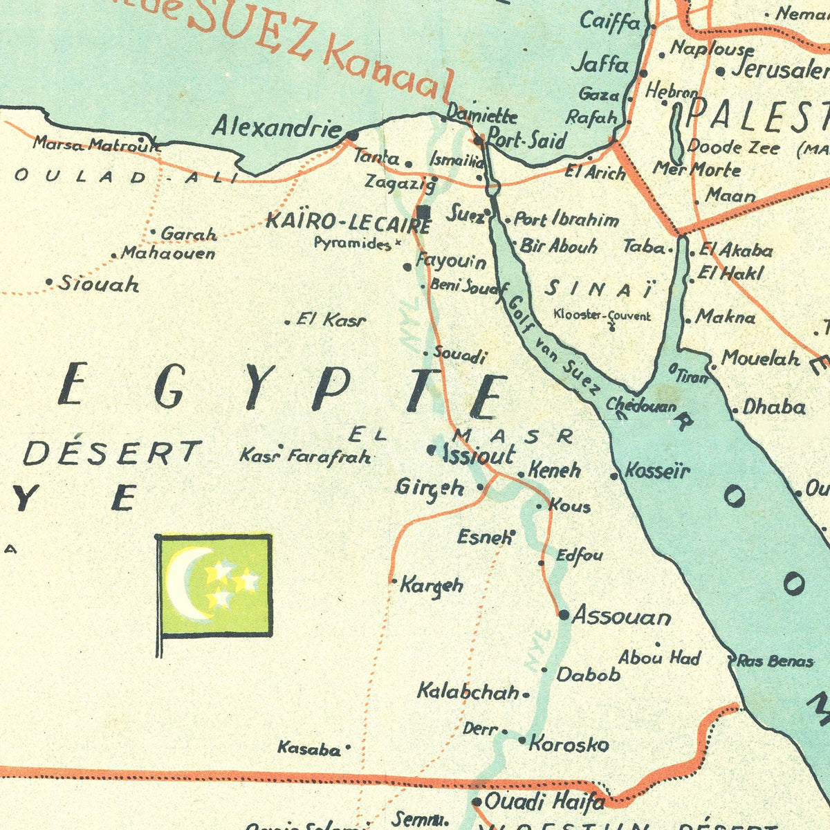 Restored historic details from the 1935 region map of County