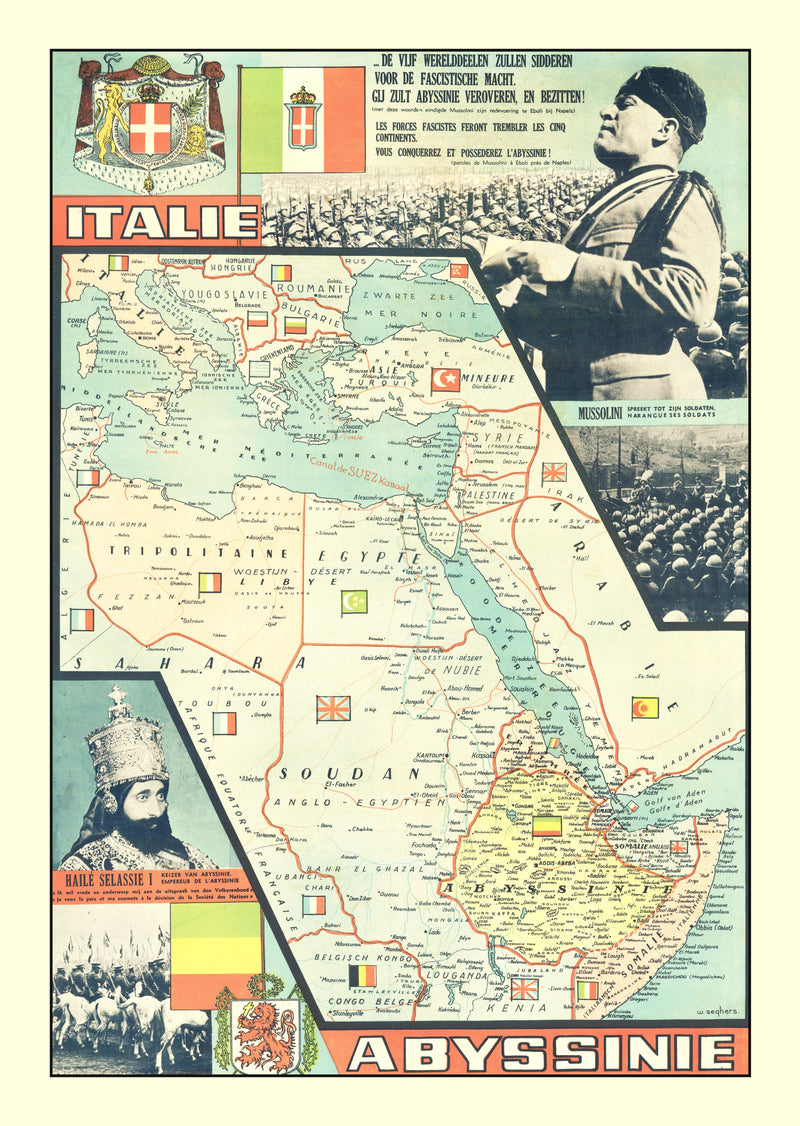 Size comparison using Vintage World War II Italy Map 1935