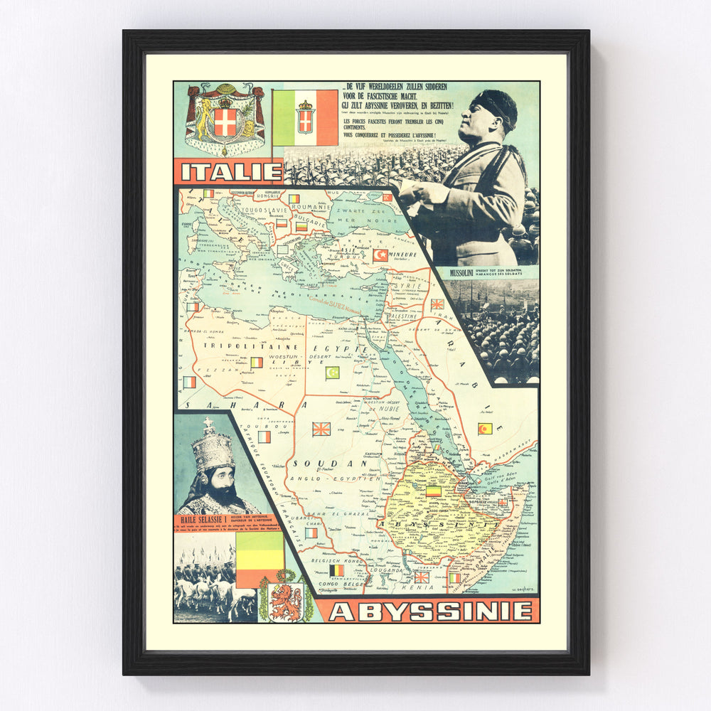 Italy Vintage Map 1935
