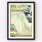 Italy Vintage Map 1935