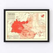 Europe Vintage Map 1938