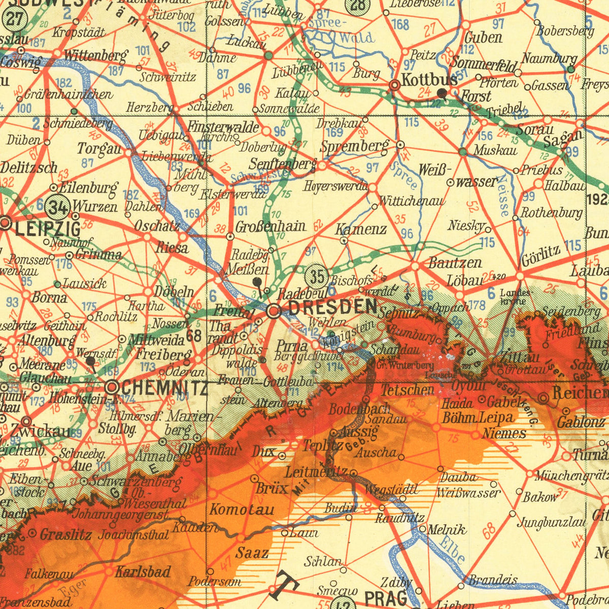 Restored historic details from the 1938 region map of County