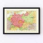 Germany Vintage Map 1939