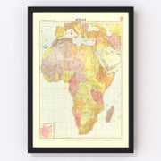 Africa Vintage Map 1940