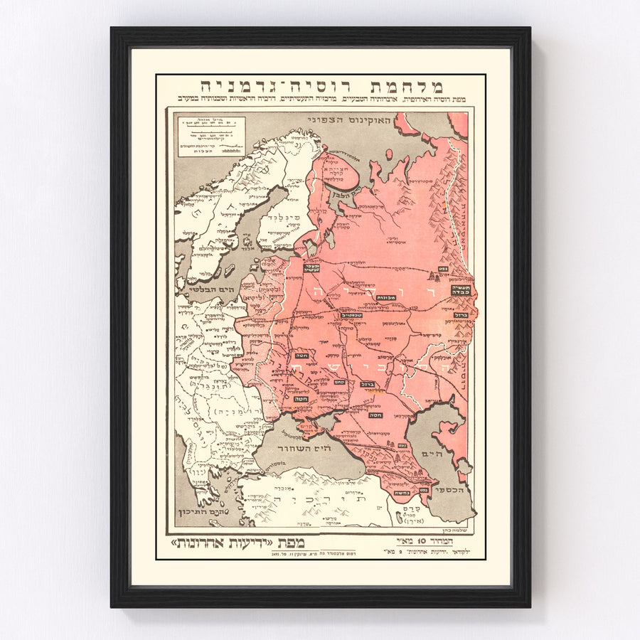 Eastern Front Vintage Map 1941