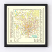 Moscow Vintage Map 1941
