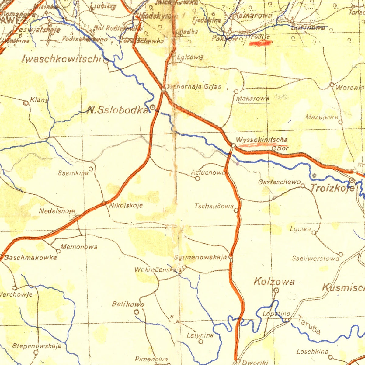 Restored historic details from the 1941 region map of County