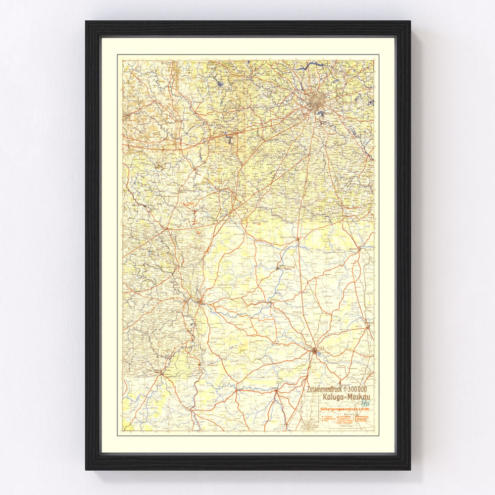 Moscow Vintage Map 1941