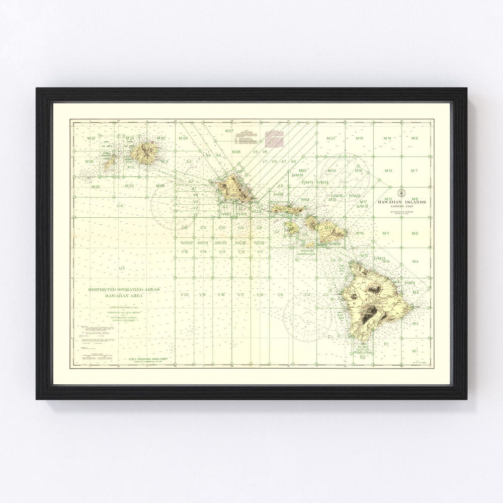Hawaii Vintage Map 1941