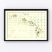 Hawaii Vintage Map 1941