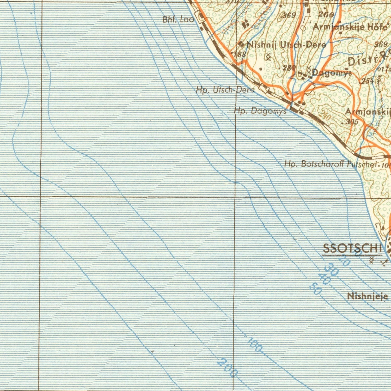Restored historic details from the 1942 region map of County