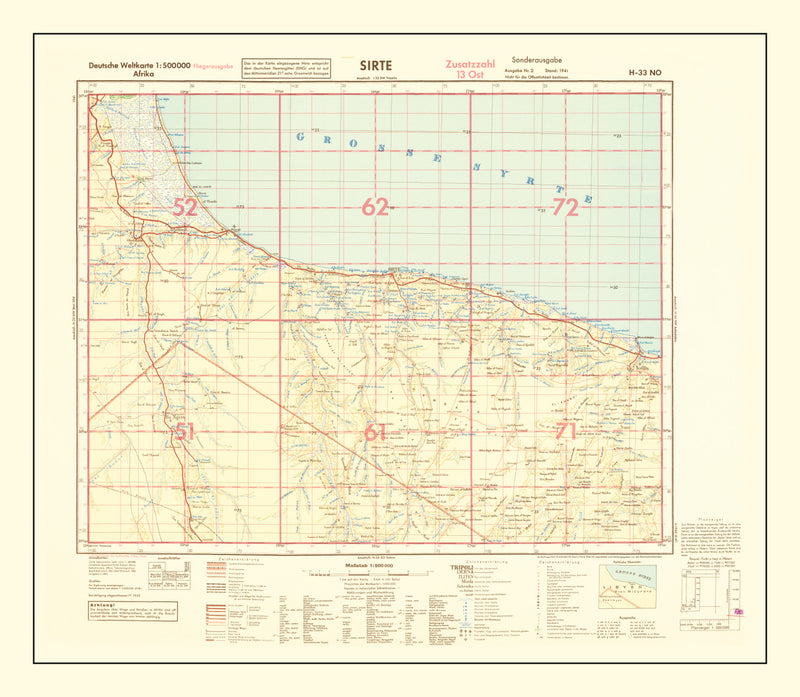 Size comparison using Vintage North Africa World War II Map 1942