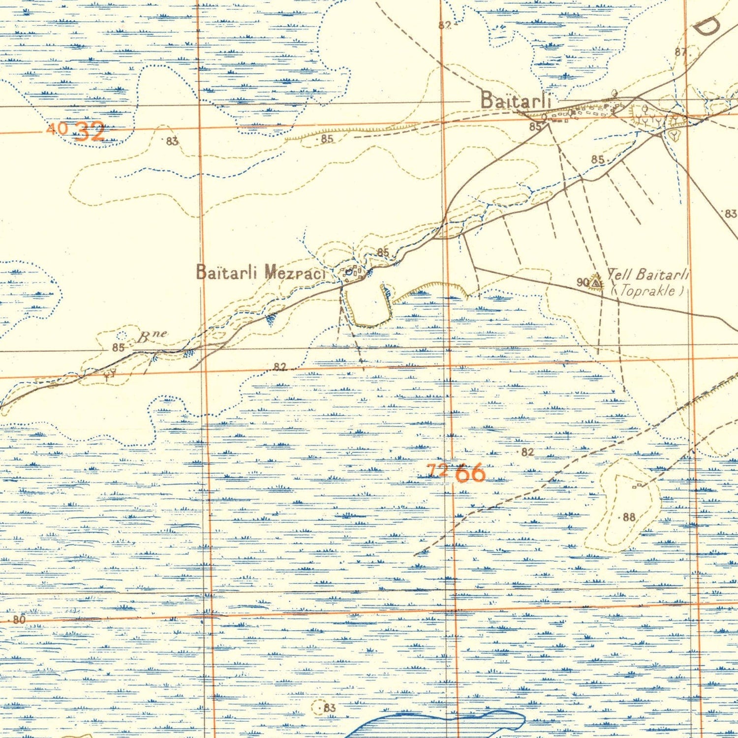 Restored historic details from the 1942 region map of County