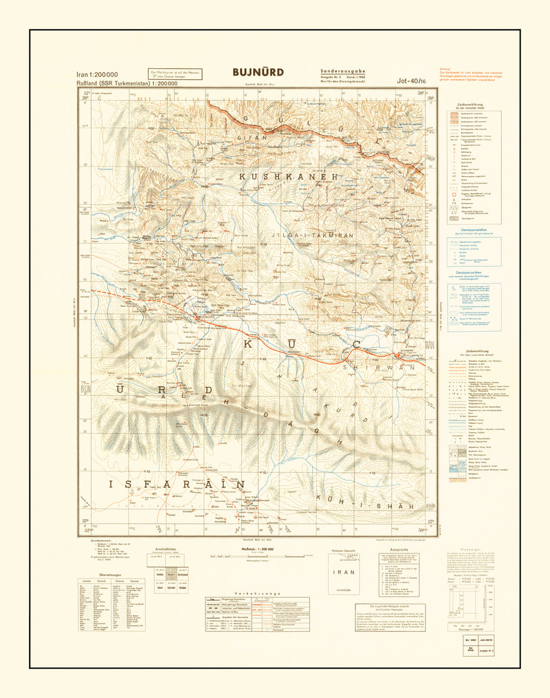 Size comparison using Vintage Iran World War II Map 1942