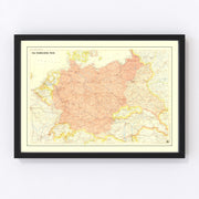 Germany Vintage Map 1942