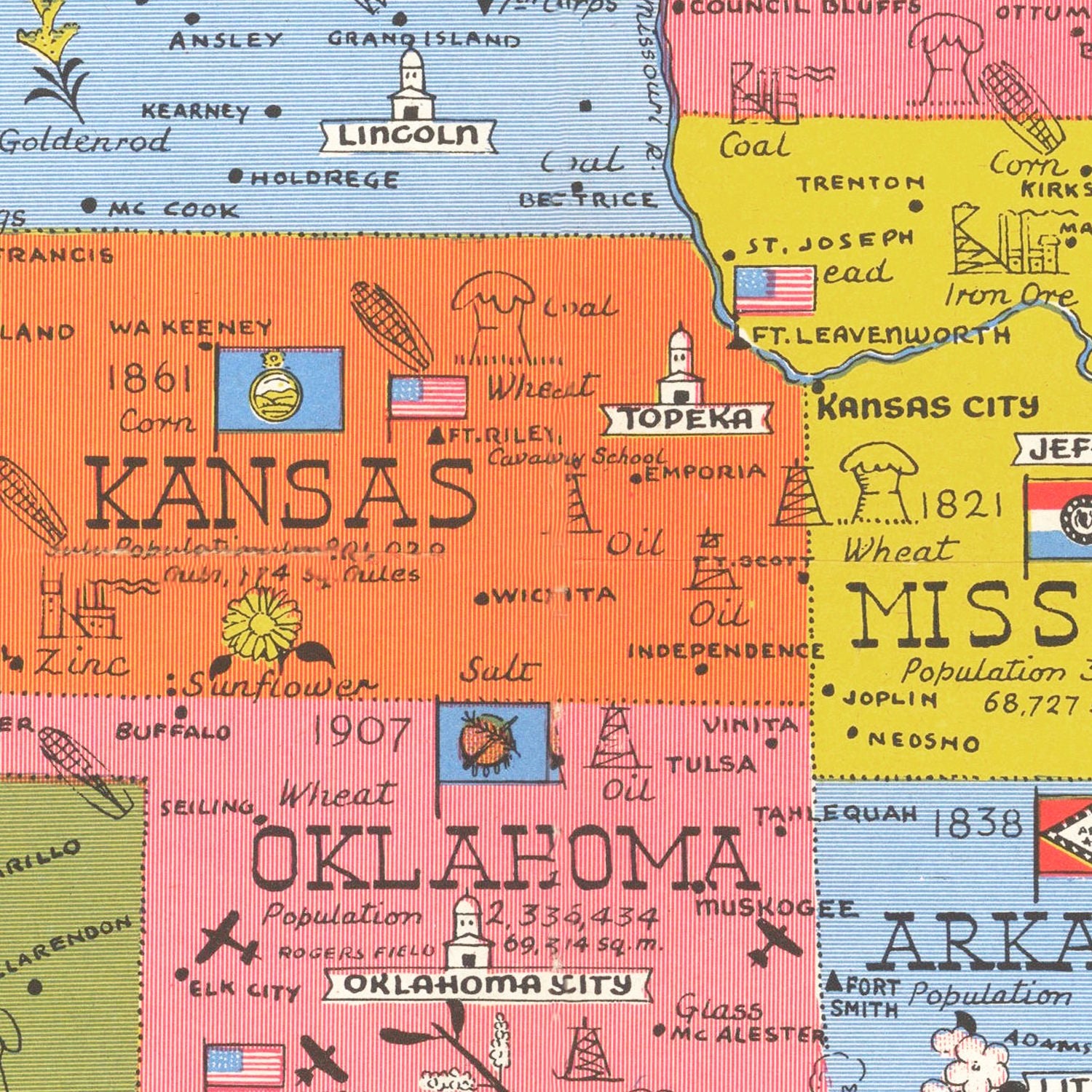 Restored historic details from the 1943 country map of County