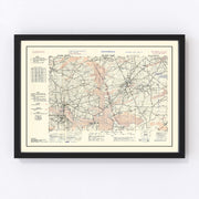 France Vintage Map 1944