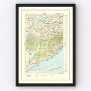 Turkey Vintage Map 1944