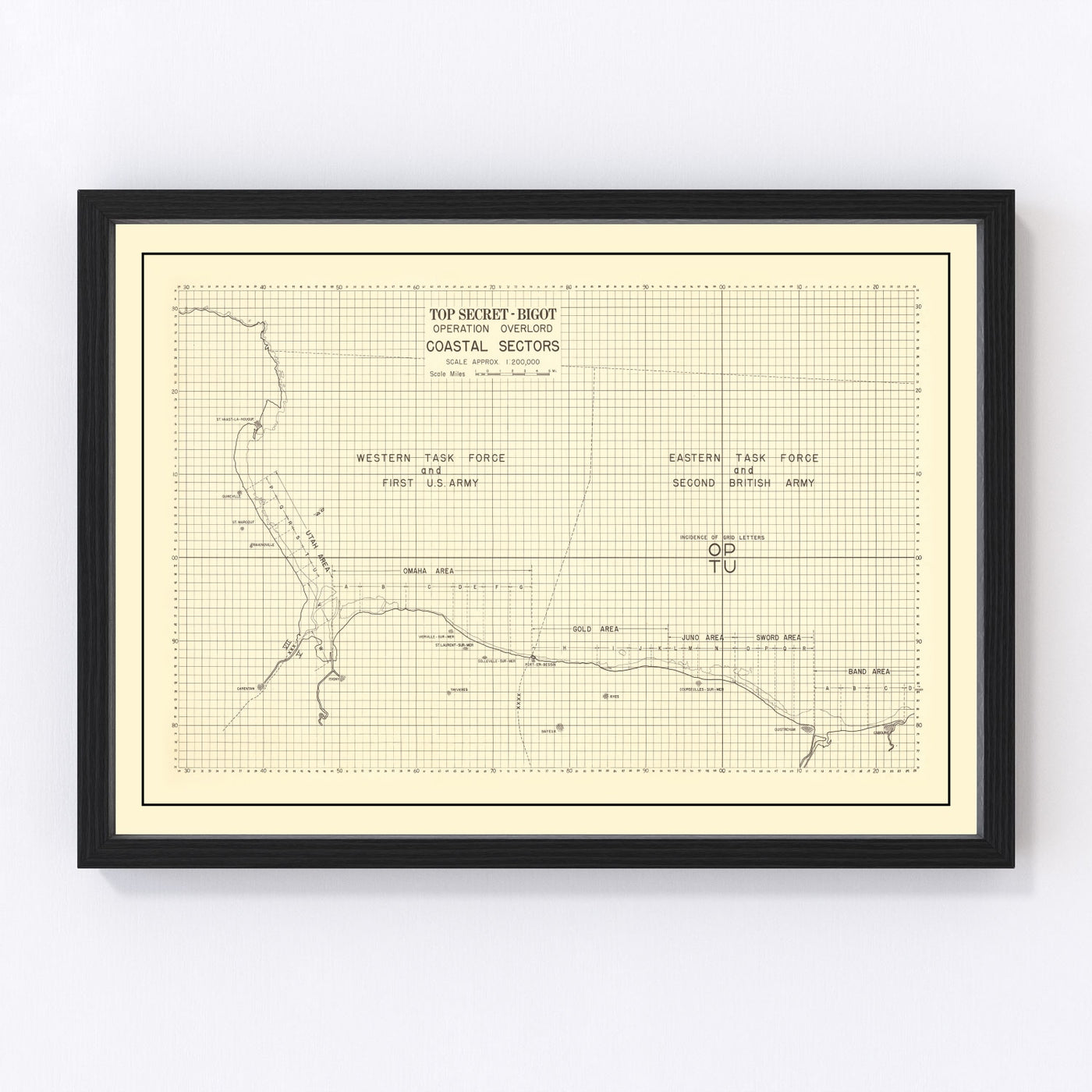 France Vintage Map 1944