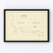 France Vintage Map 1944
