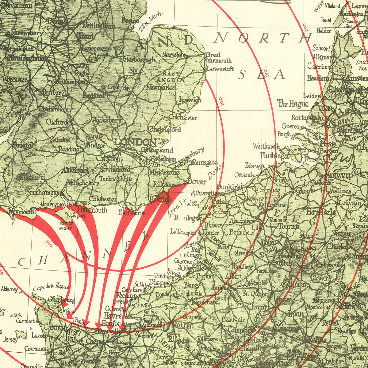 Restored historic details from the 1944 region map of County