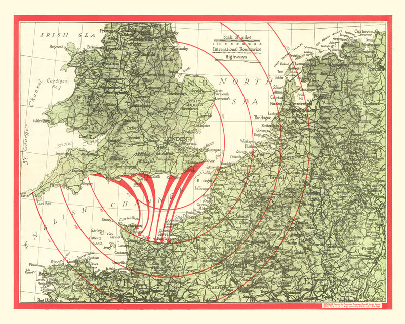 Size comparison using Vintage D-Day Invasion Map 1944