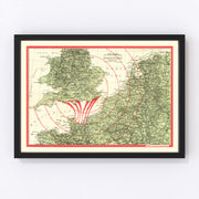 France Vintage Map 1944