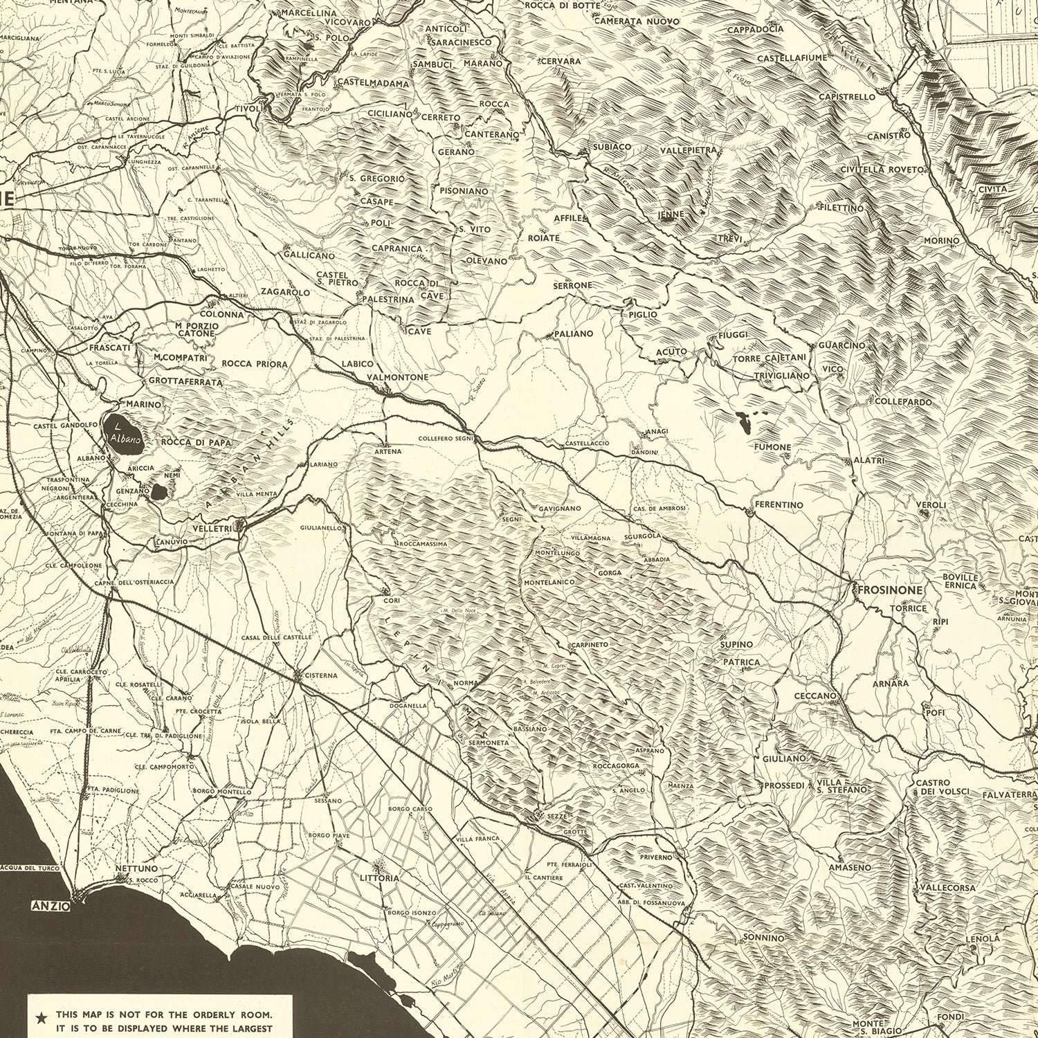 Restored historic details from the 1944 region map of Rome